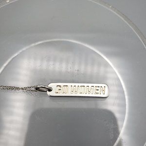 Tiffany & Co 2012 'Go Women' .925 Sterling Silver Necklace